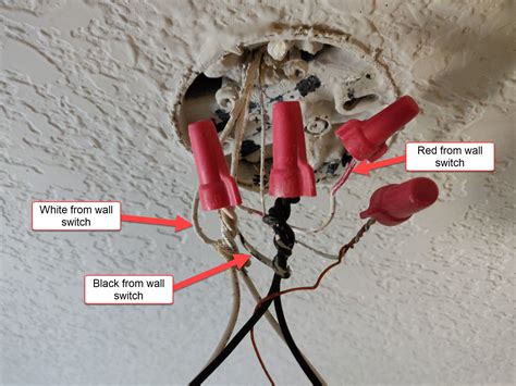 red wire ceiling junction box